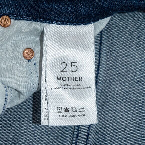 MOTHER Denim $248 High Rise Looker Ankle Jeans Blue Neither Here Nor there 25 - Picture 8 of 14